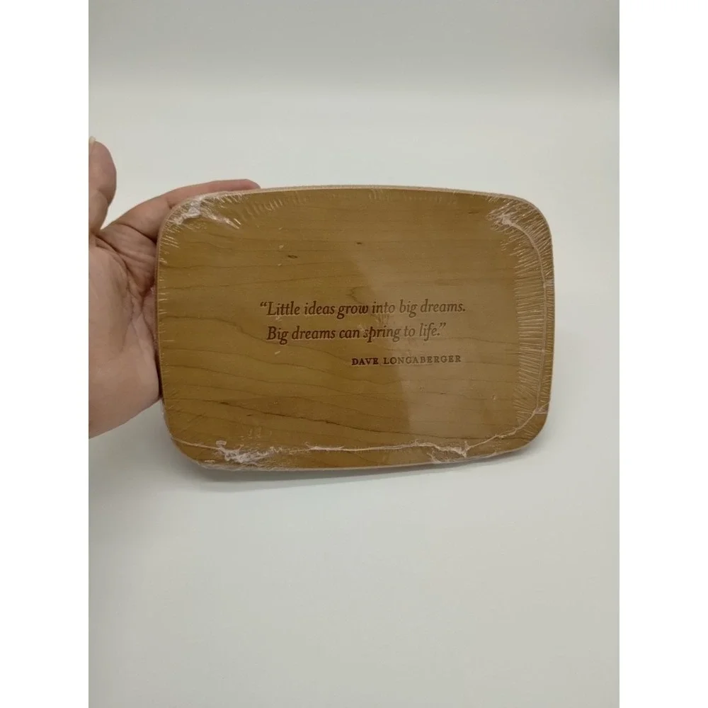 Wood Lid To Longaberger Home Office 10th Anniversary Basket #50564